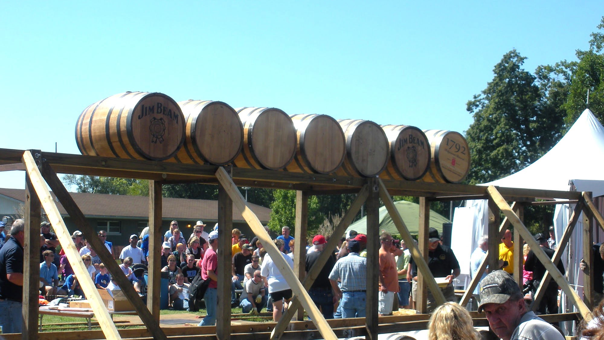 Jim Beam barrels at the Kentucky Bourbon Festival