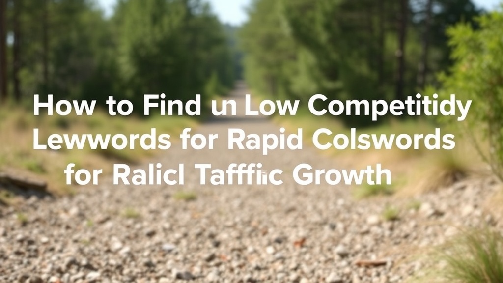 How to Find Untapped Low-Competition Keywords for Rapid Traffic Growth
