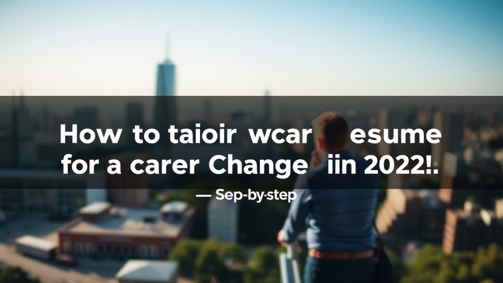 How to Tailor Your Resume for a Career Change in 2026: A Step-by-Step Guide